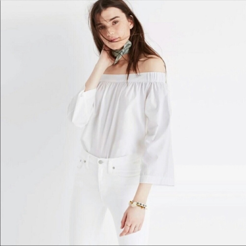 Madewell Off Shoulder 3/4 Sleeve Top